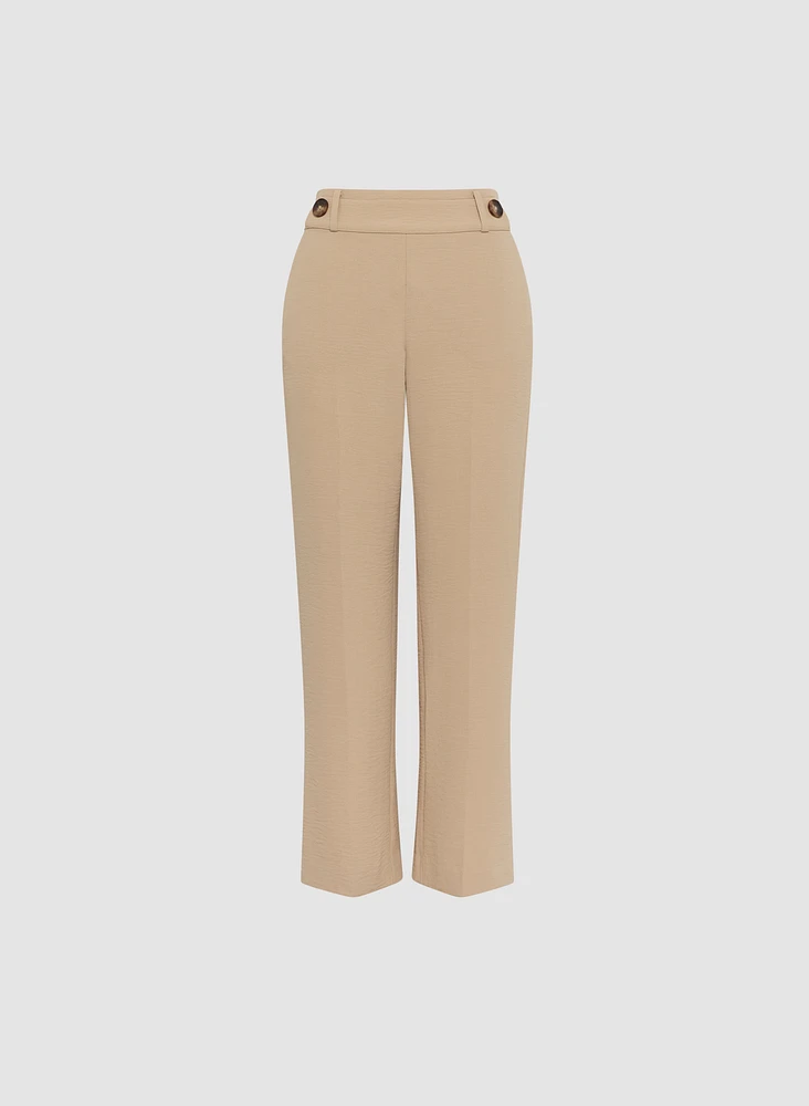 Wide-Leg Crepe Pants