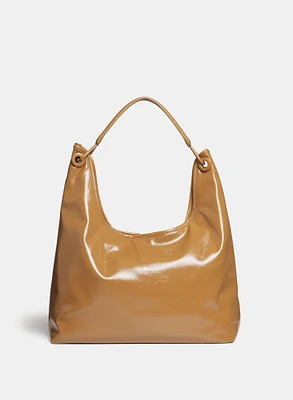 Vegan Leather Handbag & Pouch Set