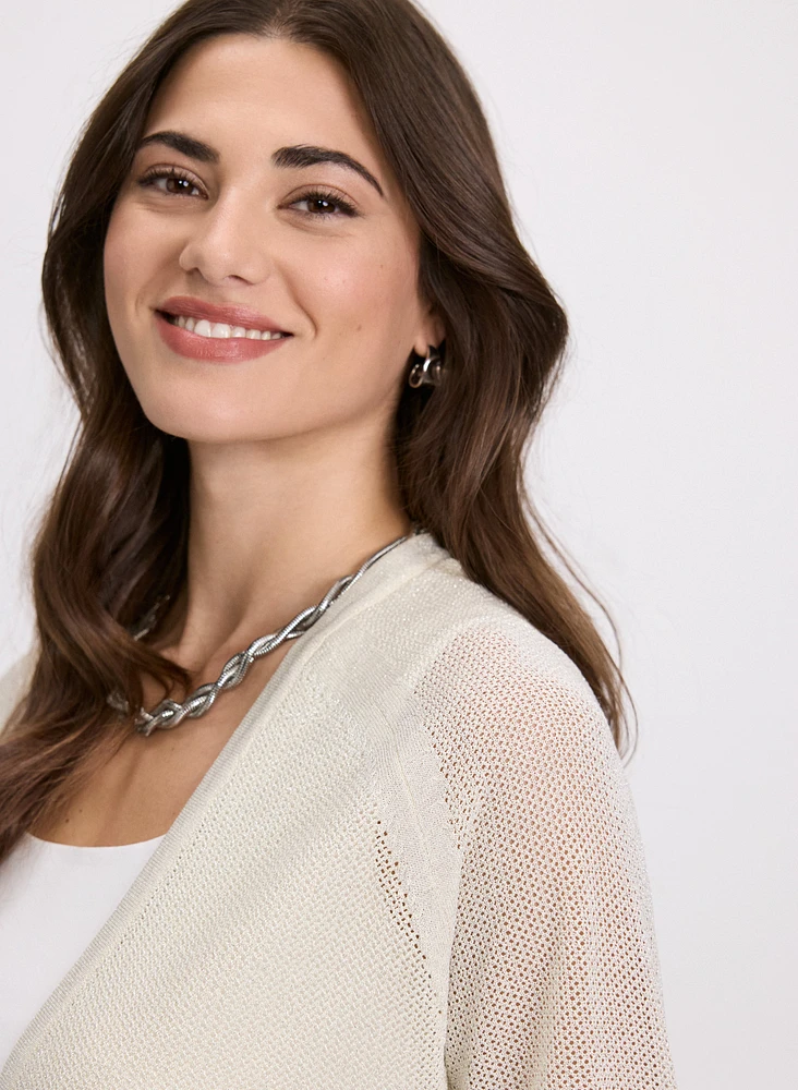 Metallic Thread Cardigan