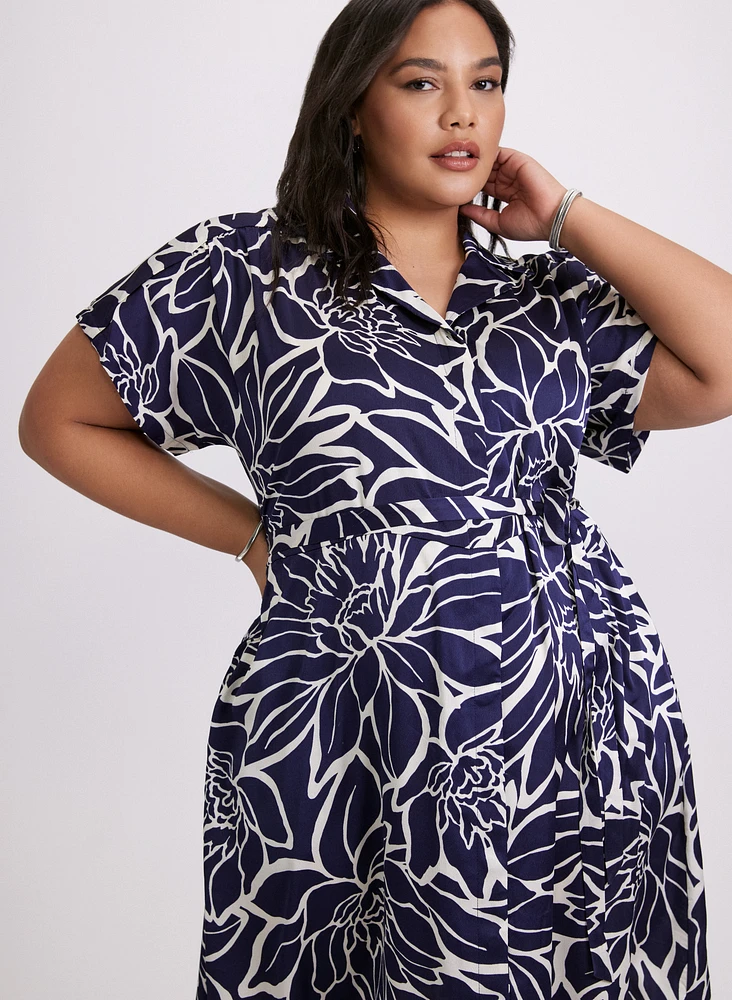 Robe de jour à motif floral