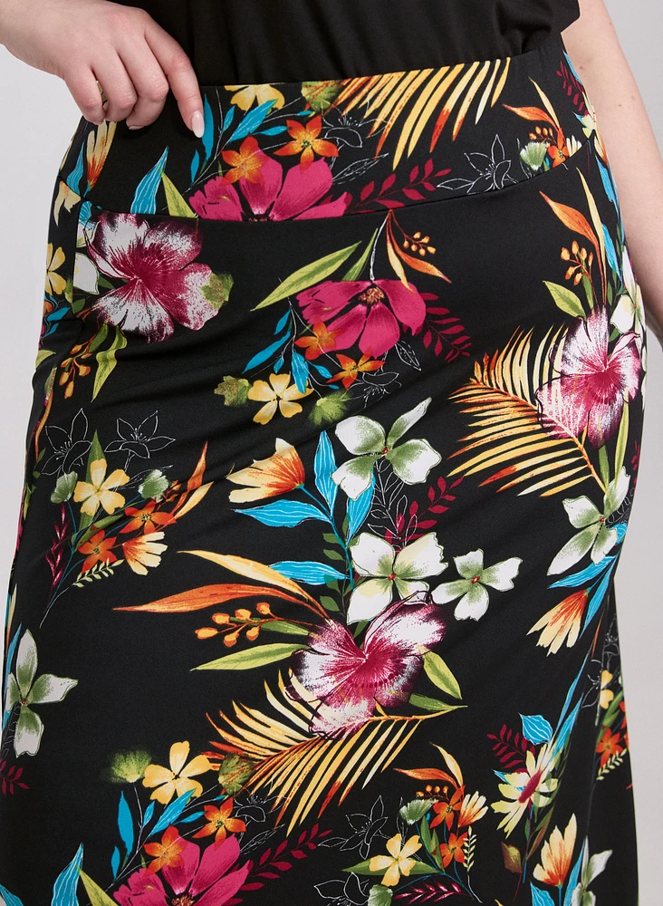 Floral Jersey Skirt