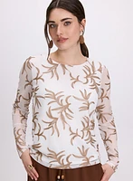 Tropical Embroidered Top