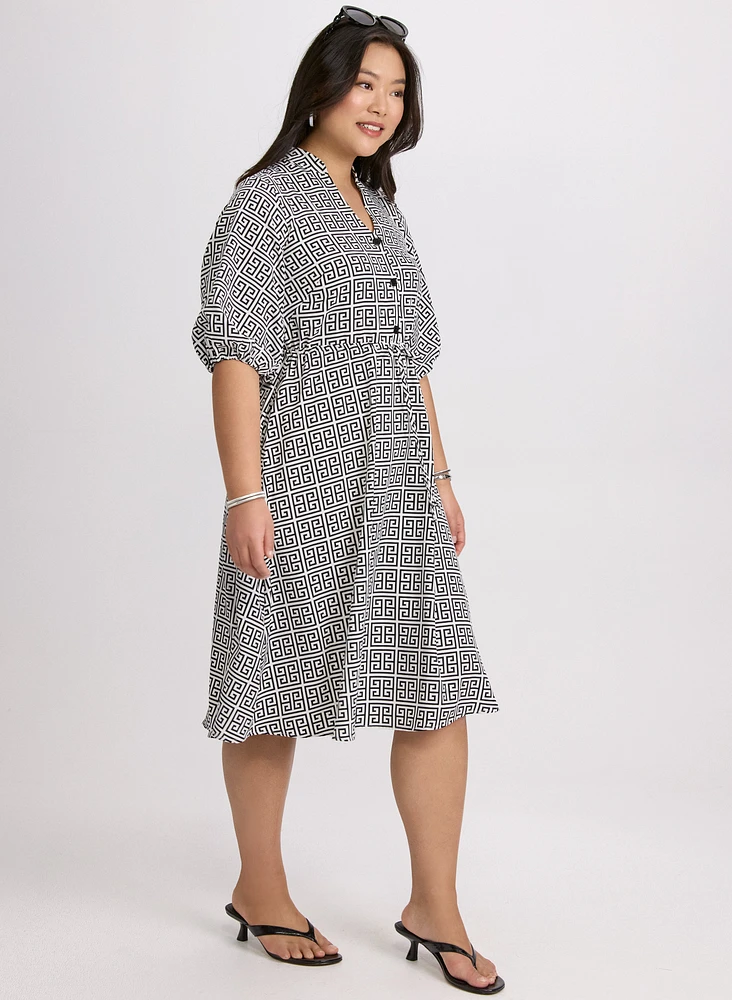 Geometric Print Dress
