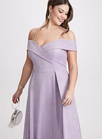Robe scintillante à épaules dégagées