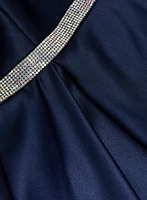 Crystal Detail Satin Gown