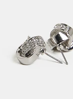 Crystal Inset Knot Earrings