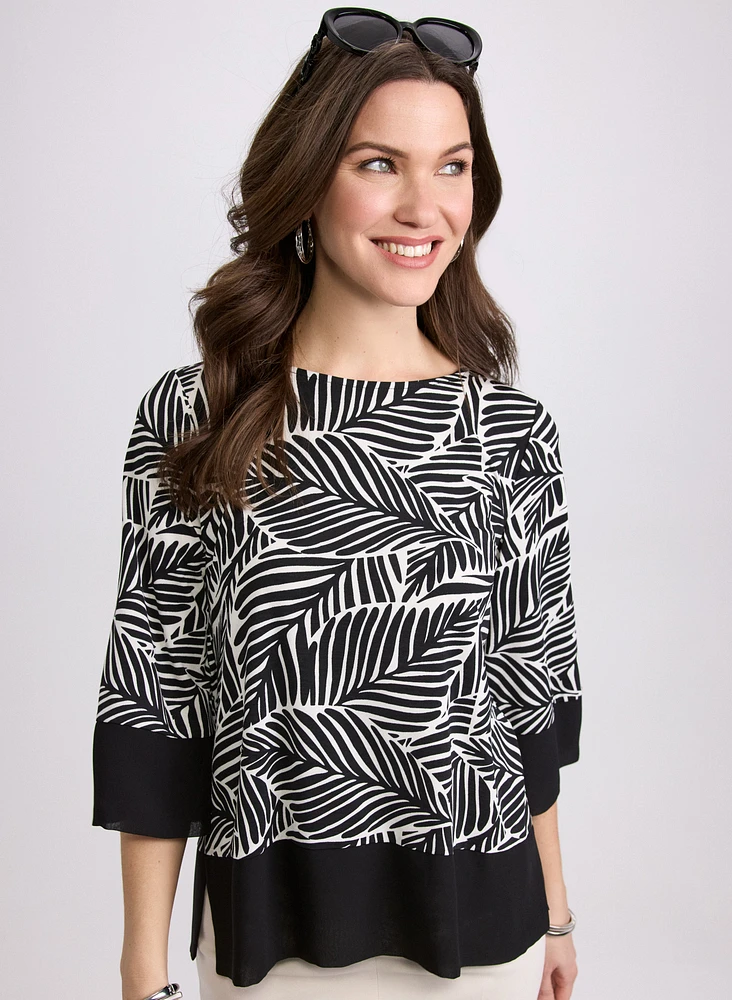 Leaf Print Top