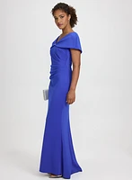 Embellished Capelet Sleeve Dress