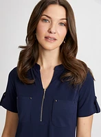 Zip Neck Dress