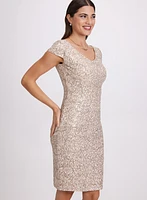 Sequined Lace Dress