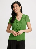 Ruffled Chiffon Blouse