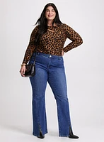 Leopard Print Cut-Out Top