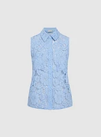 Sleeveless Lace Blouse
