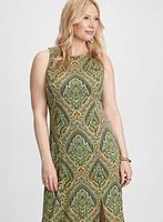 Paisley Slit-Front Dress