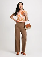 Sleeveless Floral Blouse