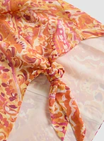 Tie-Waist Poncho-Style Blouse
