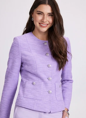 Veste en tweed boutonnée