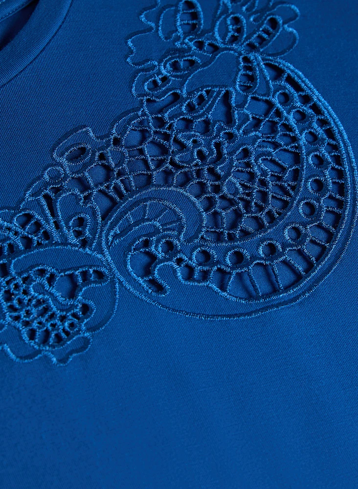 Embroidered T-Shirt Dress