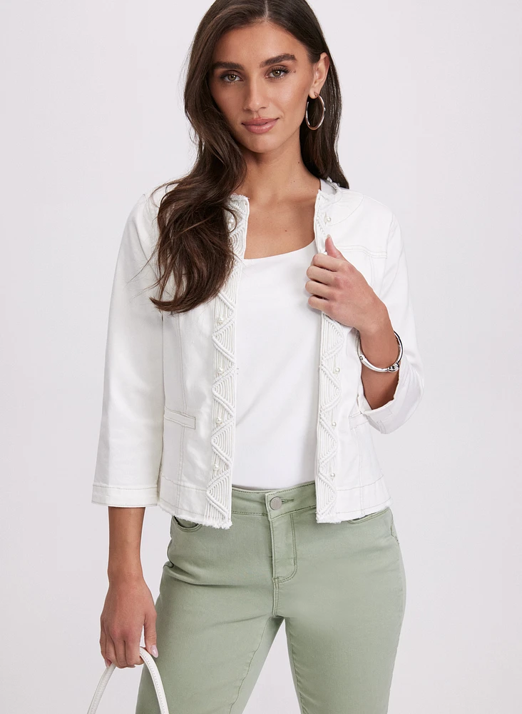Braided Trim Denim Jacket