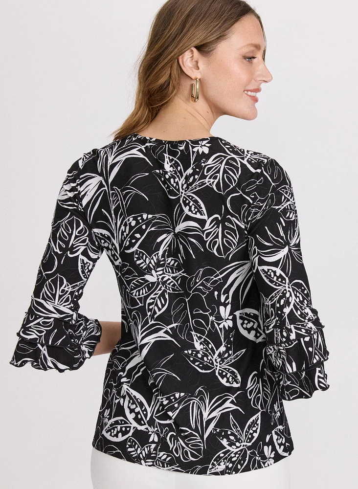 Floral Tiered Sleeve Top