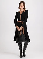 Colour Block Tie Waist Dress