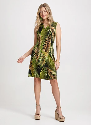 Palm Print Dress