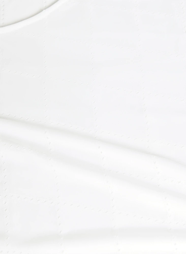 Pointelle Elbow Sleeve Top