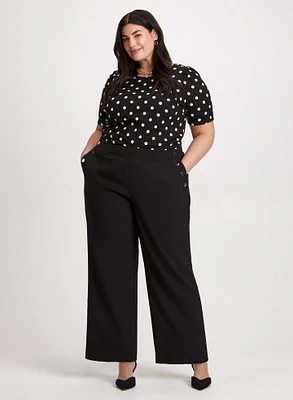 Polka Dot Top & Wide Leg Pants