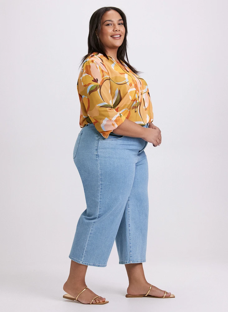 Cropped Wide-Leg Jeans