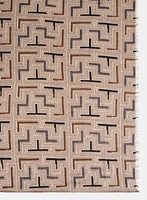 Geometric Print Fringe Detail Scarf