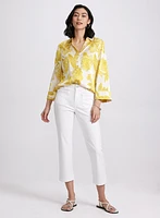 Satin Floral Blouse