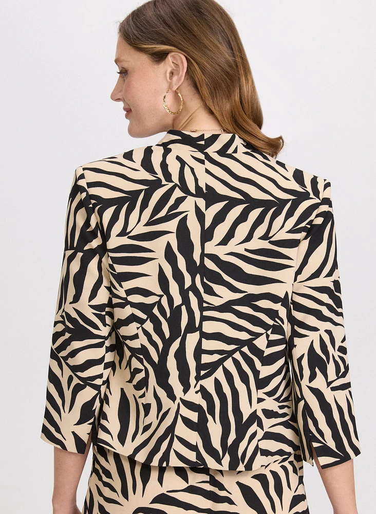 Veste à motif feuilles