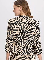 Veste à motif feuilles