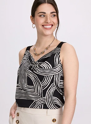 Sleeveless Geometric Top