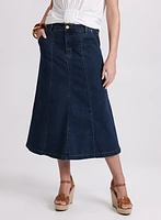 Jean Midi Skirt