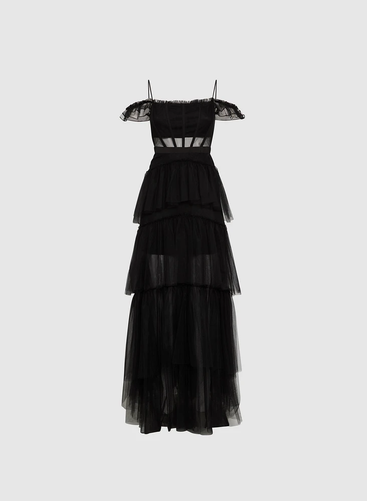 Tiered Corset-Style Dress