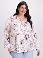 Floral Button-Down Blouse