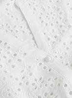Eyelet Button Down Blouse
