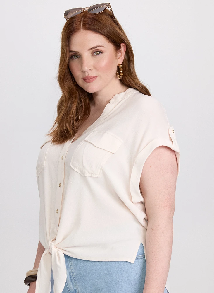 Front Tie Blouse