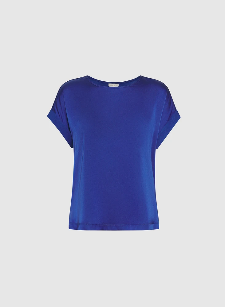 Satin Drop Shoulder Top