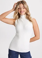 Sleeveless Knit Turtleneck