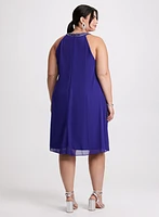 Robe volantée à pierres