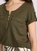 Zip Front T-Shirt
