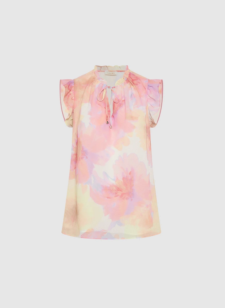 Frilled Floral Blouse