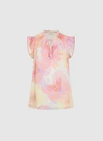 Frilled Floral Blouse