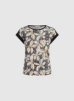 Floral Cap Sleeve T-Shirt