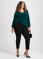 Metallic Long Sleeve Top