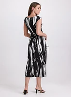 Brush Paint Print Dress