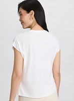 Floral Appliqué T-Shirt