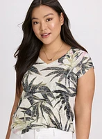 Embellished Palm Print T-Shirt